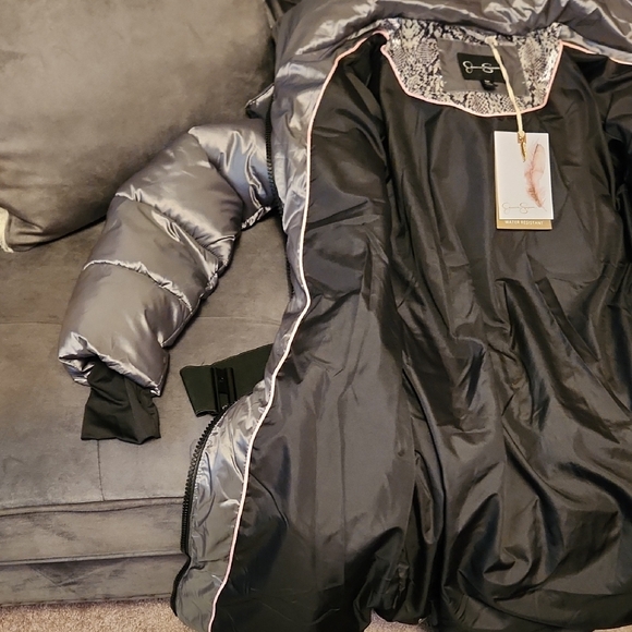 Jessica Simpson Metallic Gray Puffer Jacket - Picture 6 of 7